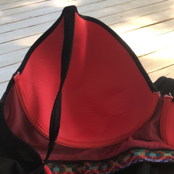 Cacique Balconette Geometric Band Underwire Bikini Swimsuit Top - Picture 4 of 16